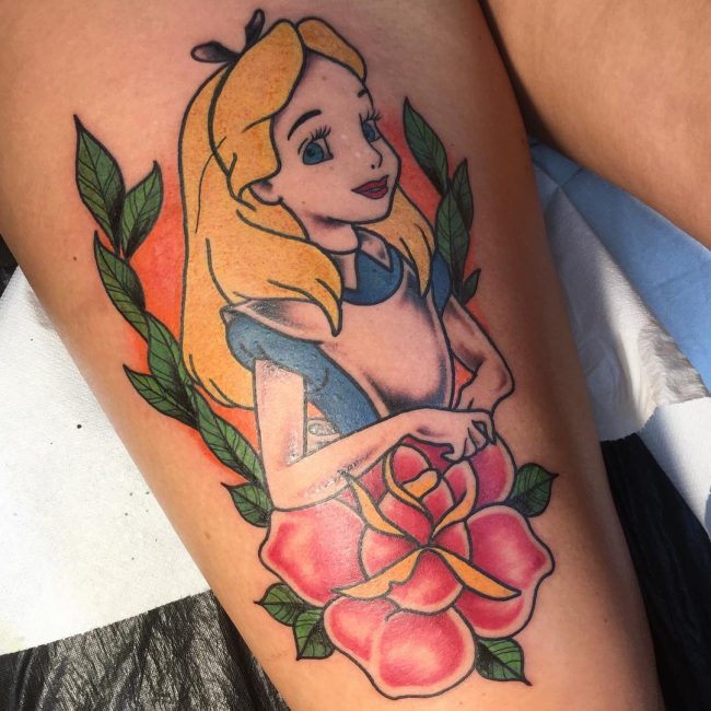 Alice in Wonderland Tattoo (1)