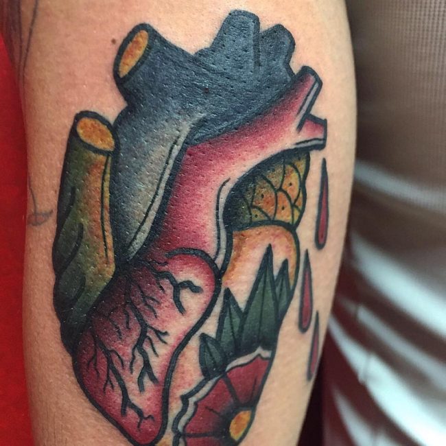 Anatomical Heart Tattoo (2)