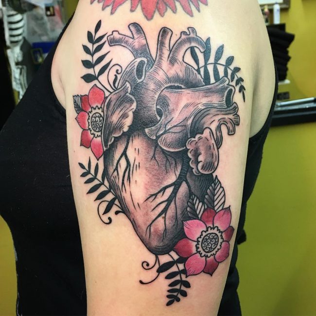 Anatomical Heart Tattoo (30)