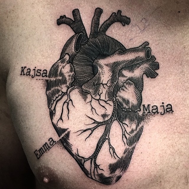 Anatomical Heart Tattoos (20)