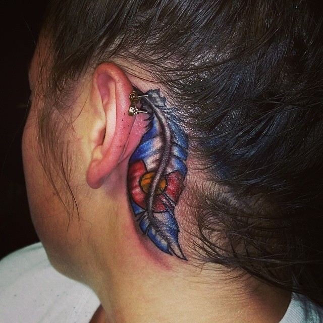 Behind The Ear Tattoo 04