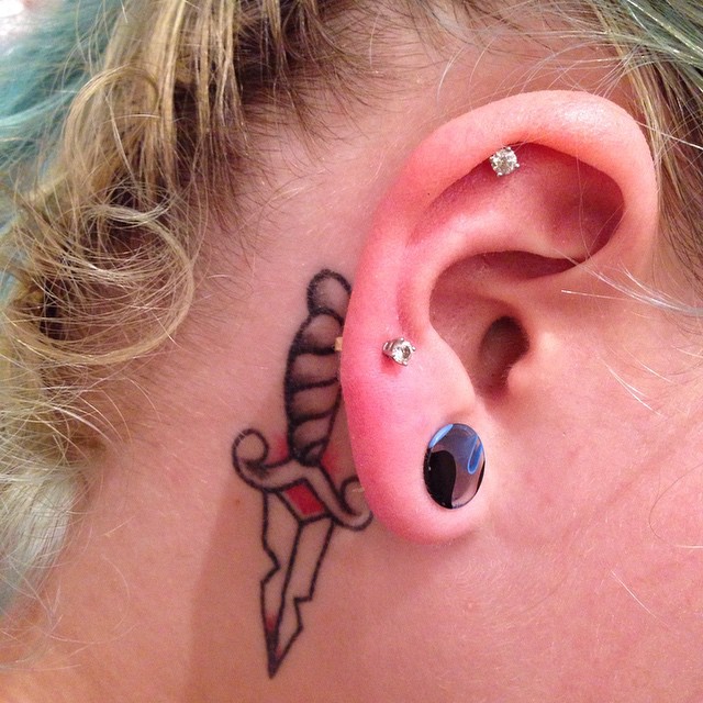 Behind The Ear Tattoo 09