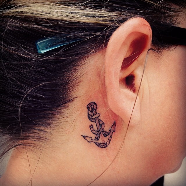 Behind The Ear Tattoo 12