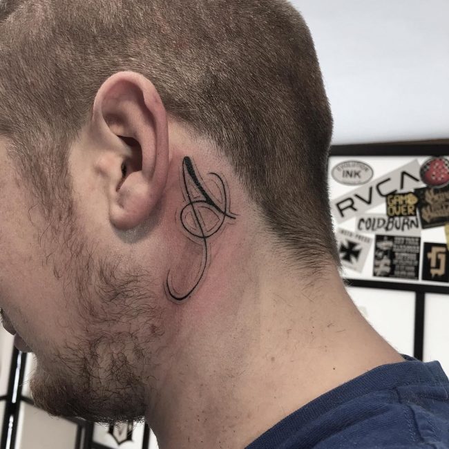 Behind The Ear Tattoo 46