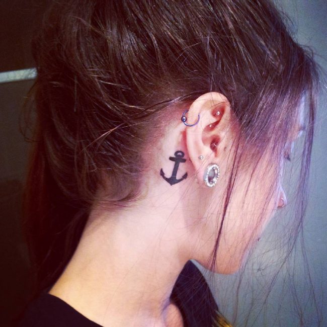 Behind The Ear Tattoo 51