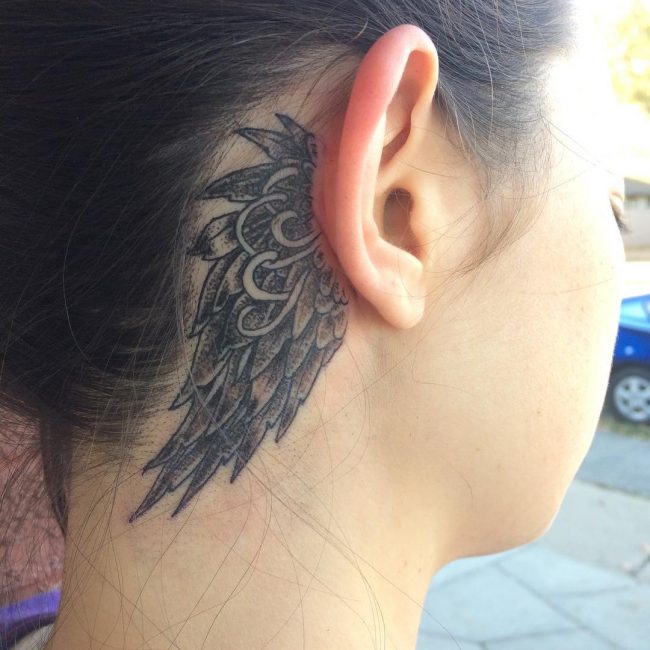 Behind The Ear Tattoo 64