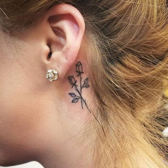Behind The Ear Tattoo 68