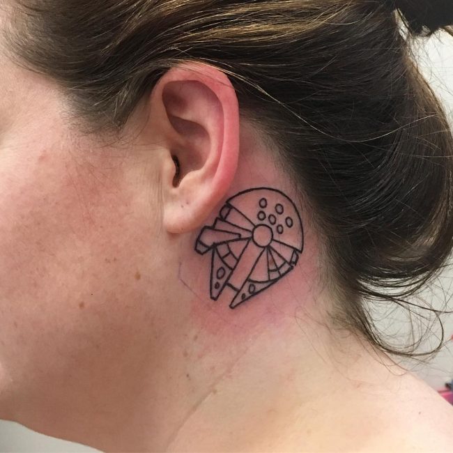 Behind The Ear Tattoo 70