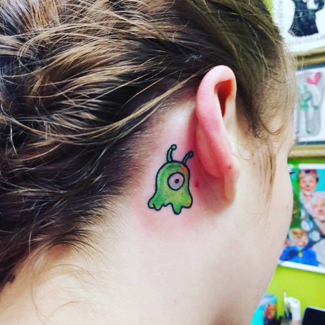 Behind The Ear Tattoo 72