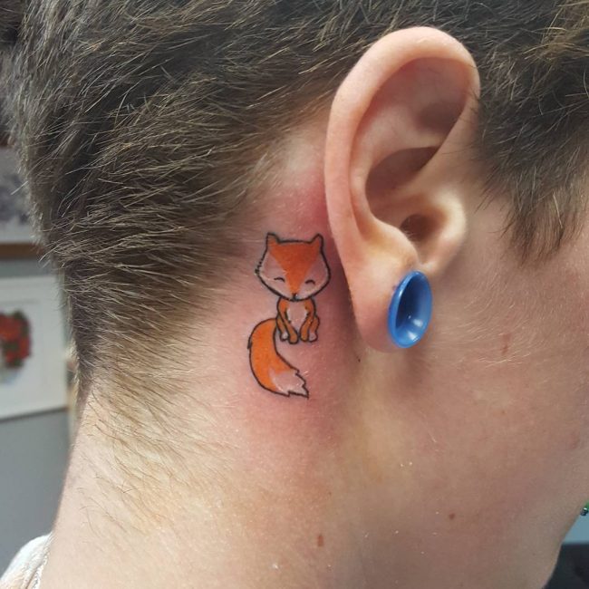 Behind The Ear Tattoo 81